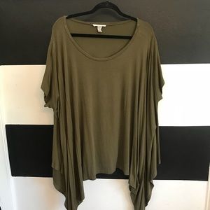 Cherish Oversized Poncho Top in Olive